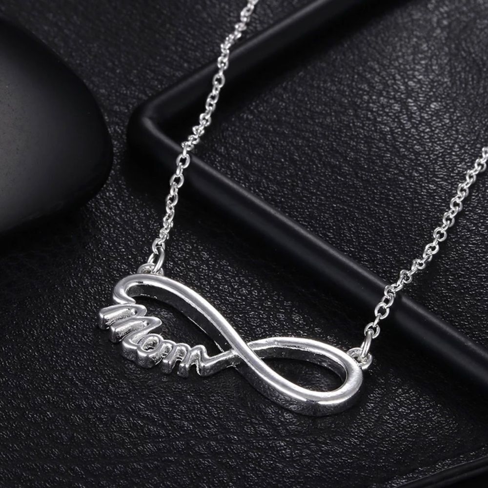 MOM SILVER STATEMENT NECKLACE‎